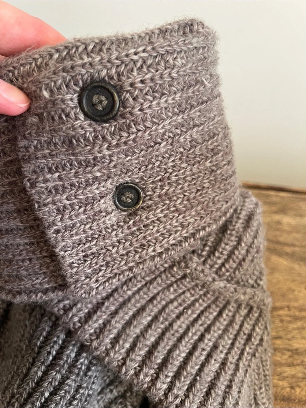 Vintage Y2K UGG Australia Gray Knit Button Slouch Leg Warmer Style🩶